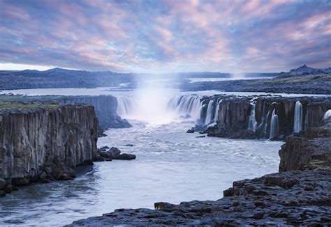 Premium Photo | Cascade of selfoss waterfall in iceland