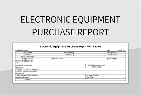 Free Electronic Equipment Templates For Google Sheets And Microsoft ...