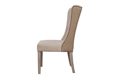 Jute Upholstered Fabric Tufted Side Dining Chair