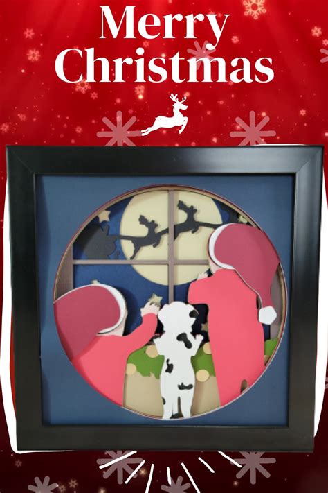 Christmas Svg Shadow Box Design, Searching For Santa Svg