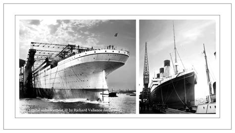 Launch of RMS Olympic on Oct. 20, 1910 and Olympic in dock | Rms titanic, Titanic, Ocean