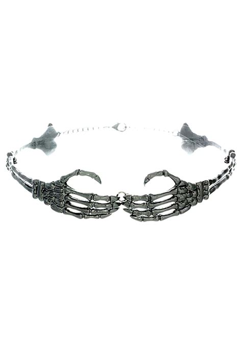 Skeleton Choker Hands Necklace