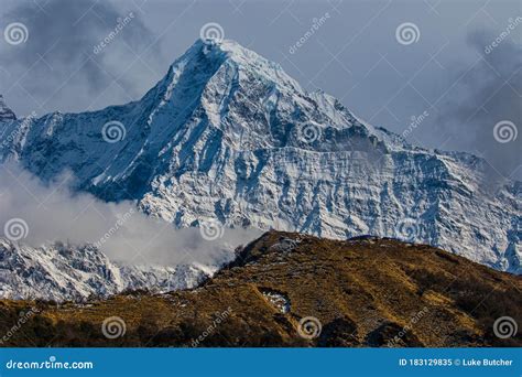 Detailed Himalayan Mountain at Sunrise Stock Image - Image of himalayas ...