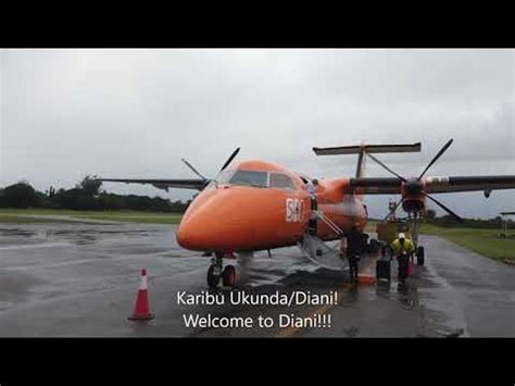 Flight Nairobi to Diani Beach Ukunda airport with a Dash 8. Eastafrican ...