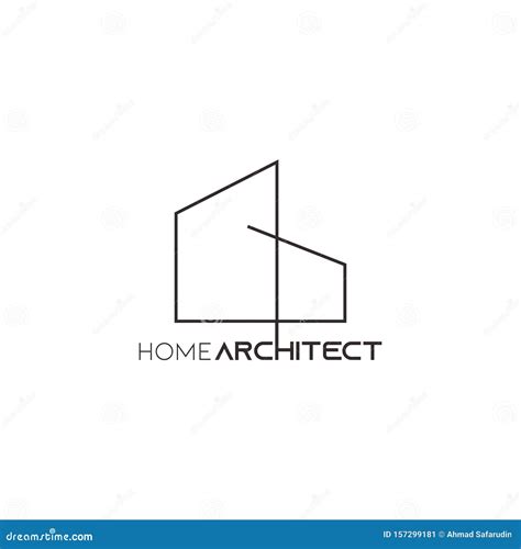 Simple Architect Logo Icon with Modern Home Symbol Vector Illustration ...