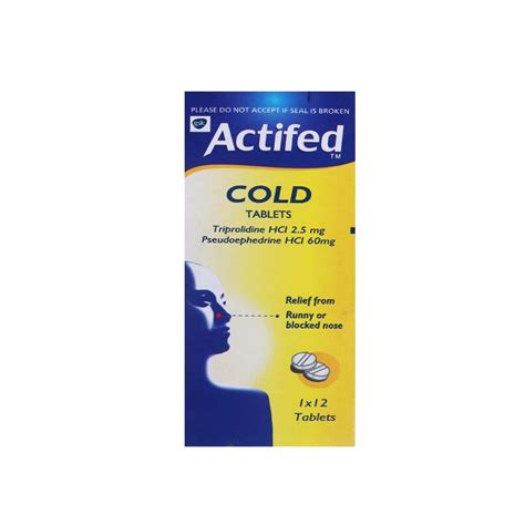 Actifed Cold by 12 tablets - Santebene