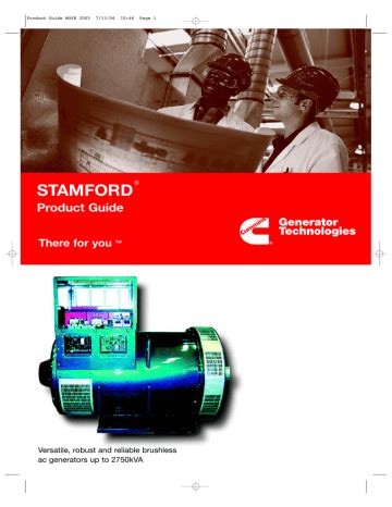 Stamford Alternator Product Guide | Manualzz