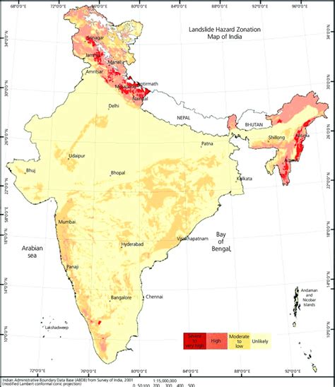 Landslide Map Of India