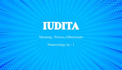 Iudita Name Meaning