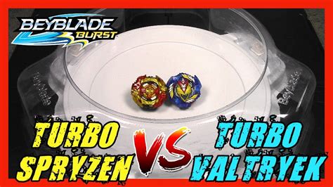 BATTLE: TURBO SPRYZEN vs TURBO VALTRYEK!! Beyblade Burst Turbo | Hasbro - YouTube