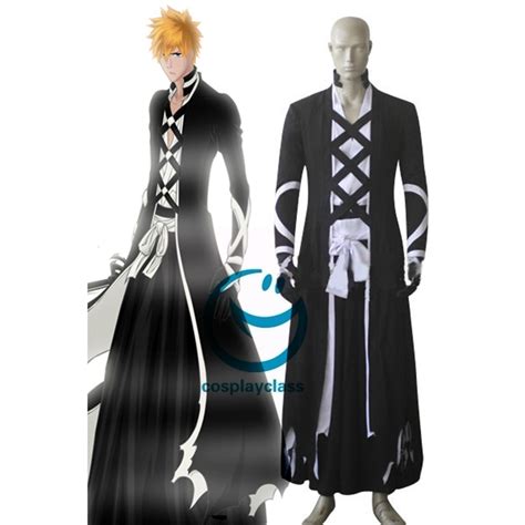 Bleach Kurosaki Ichigo New Bankai Look Cosplay Costume - CosplayClass