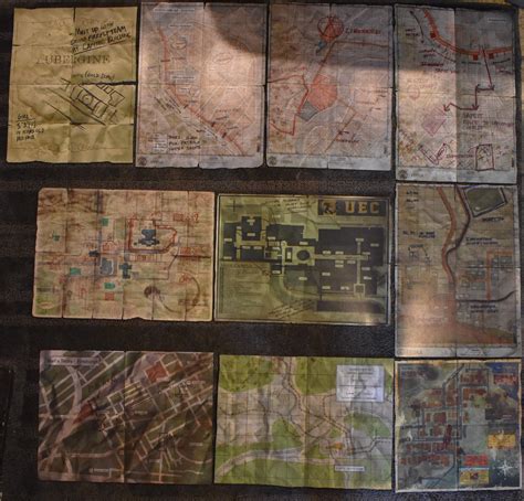 Complete Map Set From the Last of Us Includes 10 Maps - Etsy UK