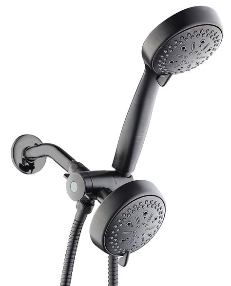 6 Function Massage Shower Head & Hand Shower Combo - Rubbed Bronze ...