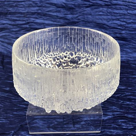 Iittala 6" Crystal Serving Bowl Ultima Thule Tapio WIrkkala Finland Glass Chip #Iittala | Bowl ...