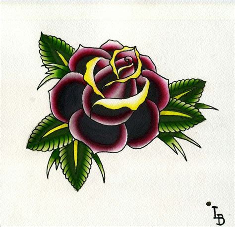 Three of these on my shoulder in different colours American Traditional Rose, Traditional Rose ...