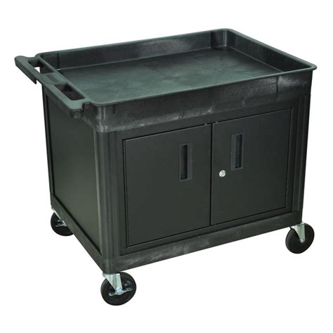 Luxor 2-Shelf Heavy Duty Locking Utility Cart-Sears Marketplace