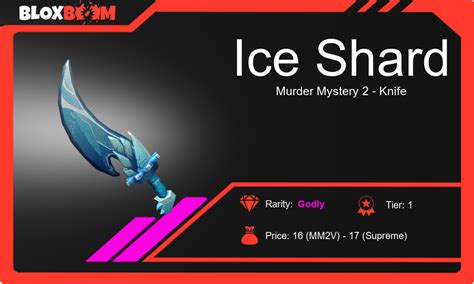 Get the Awesome Ice Shard MM2 Knife in Roblox Murder Mystery 2!