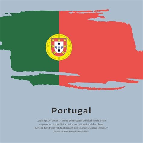 Premium Vector | Illustration of portugal flag template