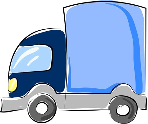 Blue truck, illustration, vector on white background. 13892141 Vector Art at Vecteezy