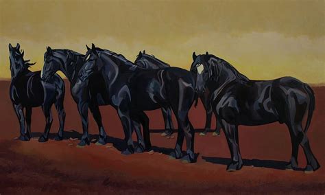 Five Horses Painting by L V Fry | Fine Art America