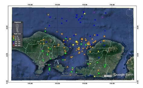 The records of earthquake events between 1960 ~ 2017 [6] | Download ...