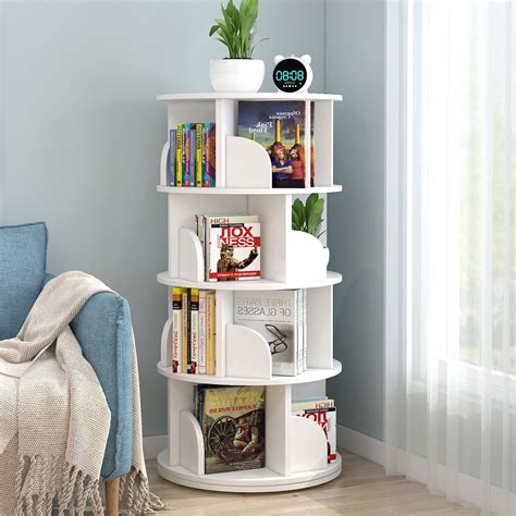 Sanctuary 360-degree Rotatory 5 Tier Bookshelf Display Shelf Bookcase Organizer | Bookshelves ...