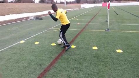 Soccer Drill: Cone drills to improve ball control and dribbling ...