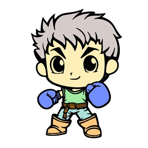 Cartoon style boxer. Hand drawn Vector illustration. 32458952 Vector ...