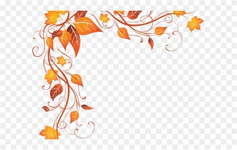 Fall Clipart Decorative - Border Corner Frame Png Transparent Png (#3613702) - PinClipart