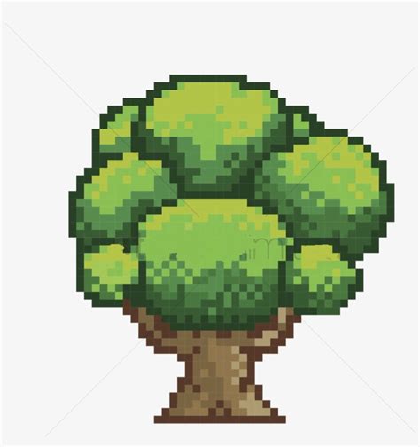 Pixel Tree Banner - 8 Bit Pixelart Tree - Free Transparent PNG Download - PNGkey