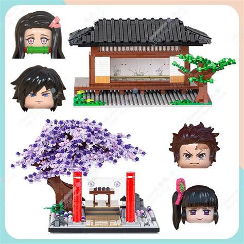 Demon Slayer Butterfly Mansion Moc Building Blocks Diy Anime Creative