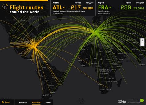 Flight routes around the world | Geographica