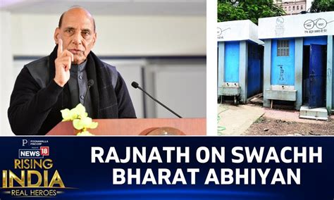 Rajnath Singh Speech Today | Rajnath Singh Talks About India's ODF Mission | News18 Rising India ...