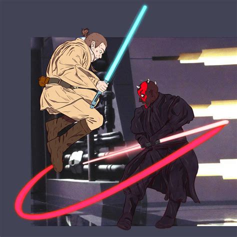 ArtStation - OBI-WAN VS DARTH MAUL