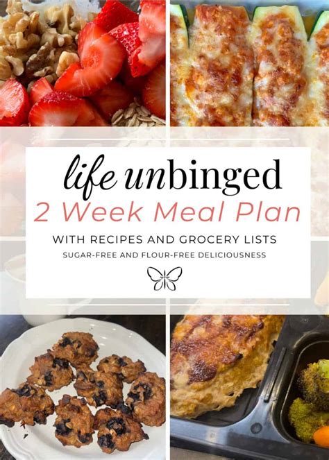 2 Week Meal Plan with Recipes – Life Unbinged