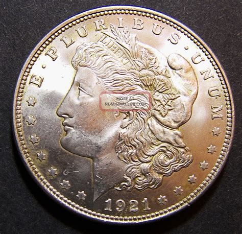 1921 - P Us Morgan Silver Dollar Brilliant Uncirculated