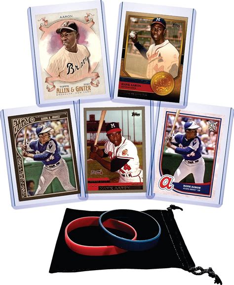 Amazon.com: Hank Aaron (5) Assorted Baseball Cards Gift Pack ...