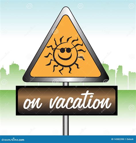 On vacation sign stock vector. Illustration of background - 14382398