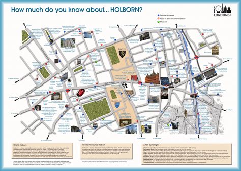 Holborn London map - Map of Holborn London (England)