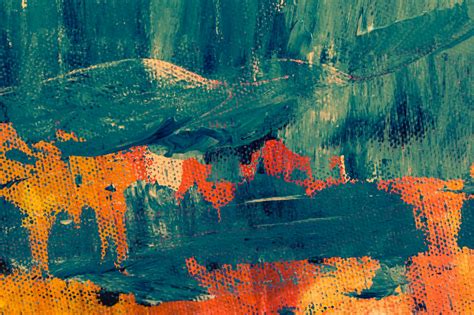 Teal and Orange Abstract Painting · Free Stock Photo