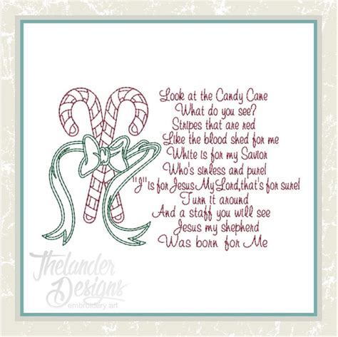 Candy Cane Poem - 4 Sizes! - Products - SWAK Embroidery