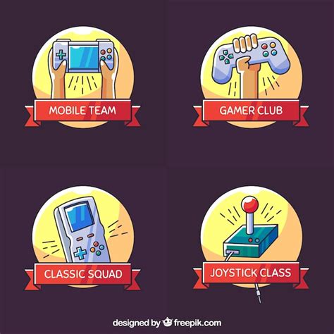 Free Vector | Gaming logo collection with flat design