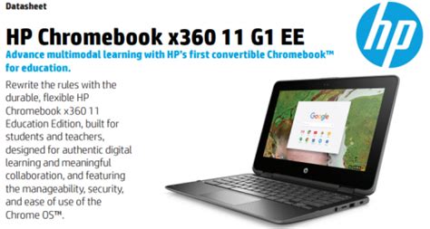 Meet the HP x360 Chromebook 11 G1. Get Specs and Price. (Hint: It's ...