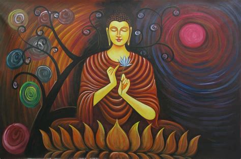 Gautam Buddha Oil paintings - Houseart