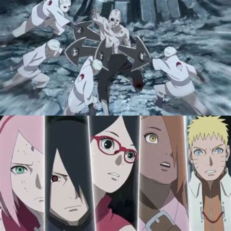 Shin Uchiha vs Team 7 & Sarada Uchiha & ChouChou Akimichi || Boruto ...