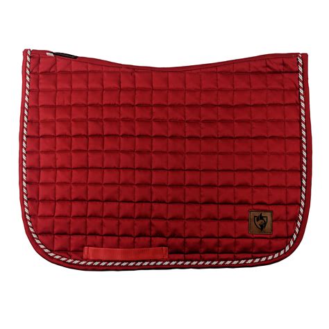 Red Embossed Saddle Pad - Heated Horse