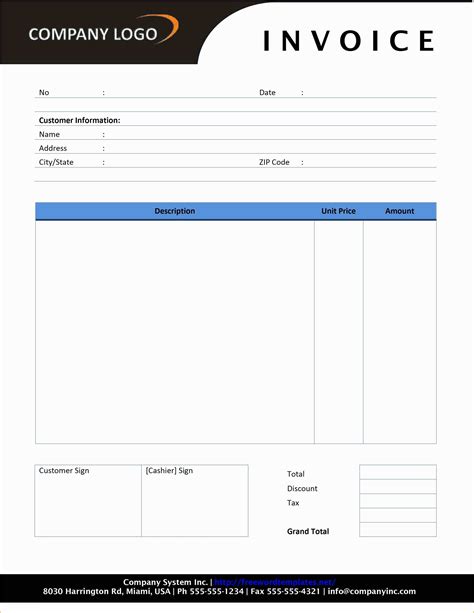 Ready Made Templates Free Download Of Invoice Receipt Template Word ...