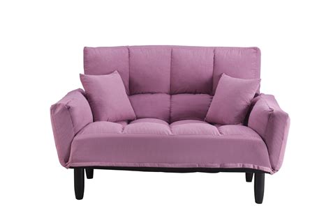 Small Sofa Fabric Sleeper Sofa Couch 2 Seater Upholstered Sofa Loveseat Sofa Bed, Pink - Walmart.com