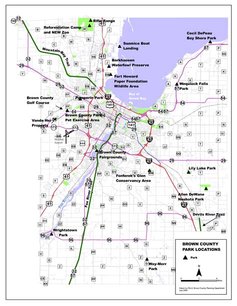 Brown County Parks Map • mappery