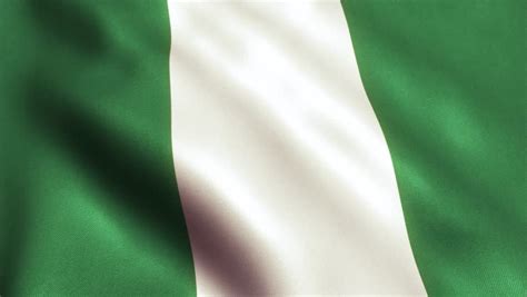 Flag Of Nigeria Beautiful 3d Animation Of The Nigeria Flag With Alpha ...